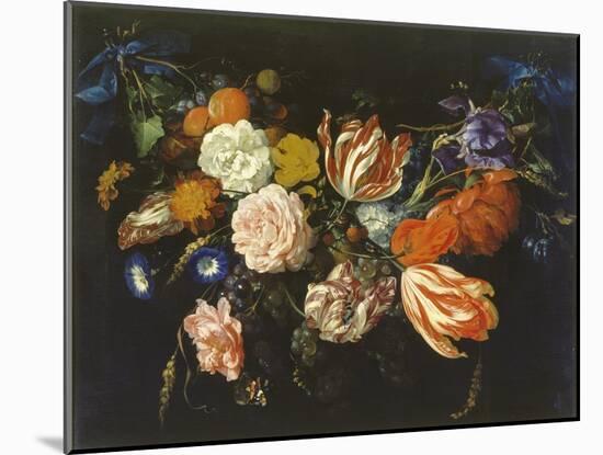 Garland of Flowers and Fruits, First Half of 17th Century-Jan Davidsz. de Heem-Mounted Giclee Print