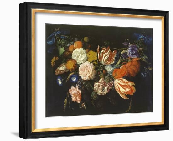 Garland of Flowers and Fruits, First Half of 17th Century-Jan Davidsz. de Heem-Framed Giclee Print