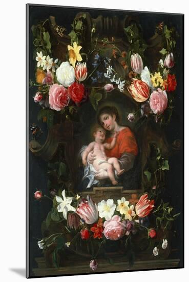 Garland of Flowers with Madonna and Child, First Third of 17th C-Daniel Seghers-Mounted Giclee Print