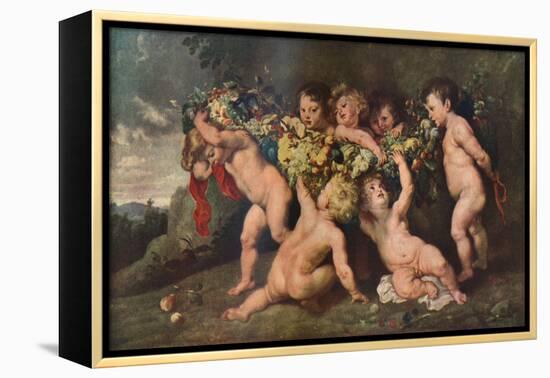 'Garland of Fruit', 1615-17 (c1927)-Peter Paul Rubens-Framed Premier Image Canvas