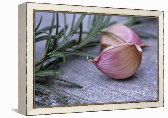 Garlic And Rosemary-Maxine Adcock-Framed Premier Image Canvas