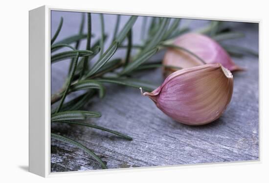 Garlic And Rosemary-Maxine Adcock-Framed Premier Image Canvas