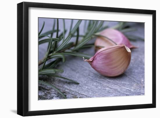 Garlic And Rosemary-Maxine Adcock-Framed Photographic Print