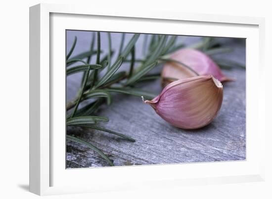 Garlic And Rosemary-Maxine Adcock-Framed Photographic Print