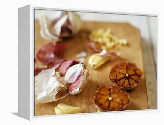 Garlic, Fresh and Roasted-Debi Treloar-Framed Premier Image Canvas