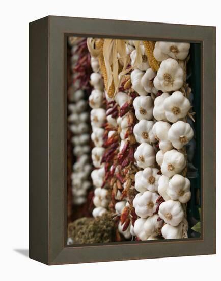 Garlic, Ischia Ponte, Ischia, Bay of Naples, Campania, Italy-Walter Bibikow-Framed Premier Image Canvas