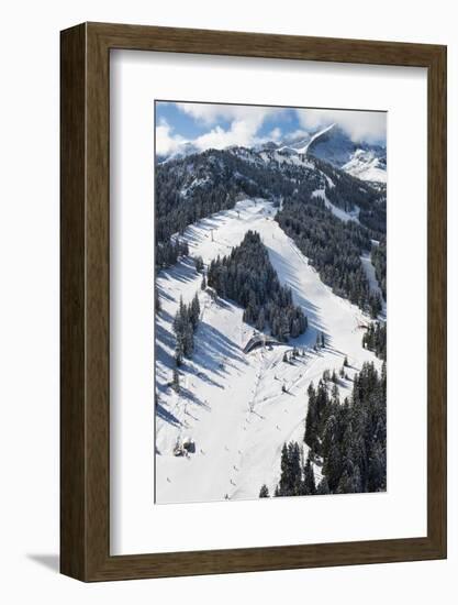 Garmisch-Partenkirchen, Hausberg, Kreuzwankl, Kreuzwanklbahn, Ski Slope-Frank Fleischmann-Framed Photographic Print