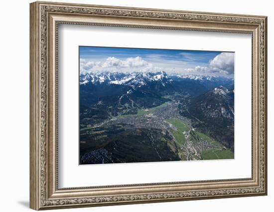 Garmisch-Partenkirchen, Wetterstein Mountains, Wank, Kramer, Burgrain-Frank Fleischmann-Framed Photographic Print