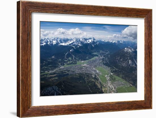 Garmisch-Partenkirchen, Wetterstein Mountains, Wank, Kramer, Burgrain-Frank Fleischmann-Framed Photographic Print