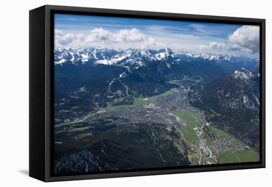 Garmisch-Partenkirchen, Wetterstein Mountains, Wank, Kramer, Burgrain-Frank Fleischmann-Framed Premier Image Canvas