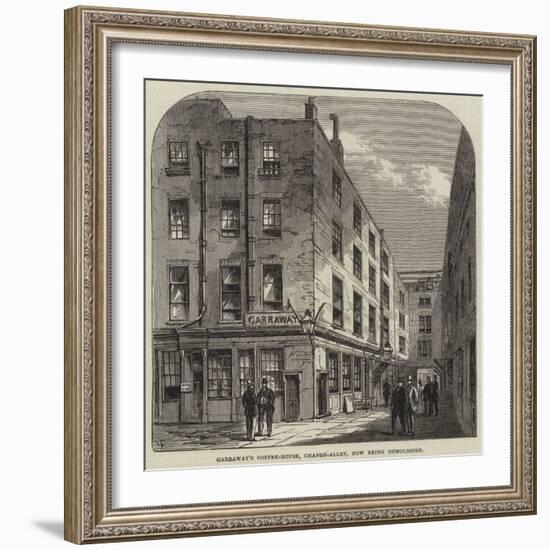 Garraway's Coffee-House, Change-Alley, Now Being Demolished-Frank Watkins-Framed Giclee Print