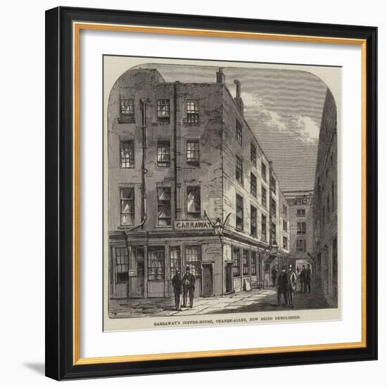 Garraway's Coffee-House, Change-Alley, Now Being Demolished-Frank Watkins-Framed Giclee Print