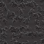 Vector Striped Background. Abstract Line Waves. Sound Wave Oscillation. Funky Curled Lines. Elegant-GarryKillian-Framed Art Print