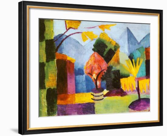 Garten am Thuner See-Auguste Macke-Framed Art Print