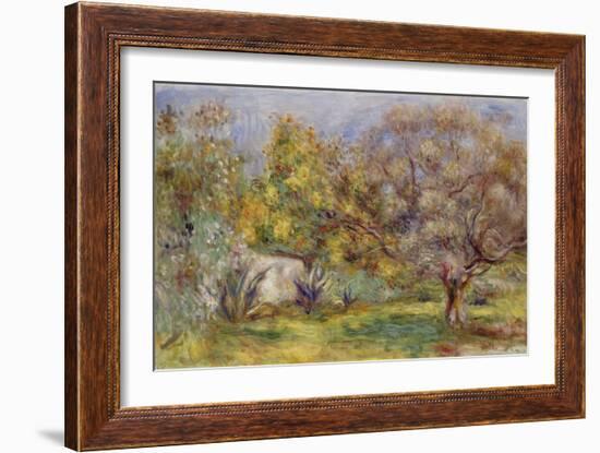 Garten mit Olivenbäumen (Jardin d'oliviers). 1907-12-Pierre-Auguste Renoir-Framed Giclee Print