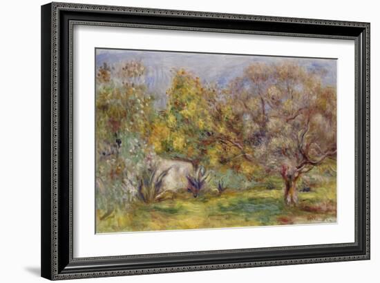 Garten mit Olivenbäumen (Jardin d'oliviers). 1907-12-Pierre-Auguste Renoir-Framed Giclee Print