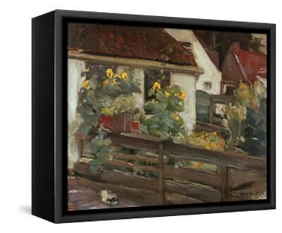 Garten Mit Sonnenblumen 1895 Giclee Print Max Liebermann Art Com