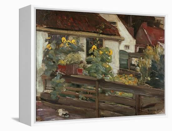 Garten mit Sonnenblumen. 1895-Max Liebermann-Framed Premier Image Canvas