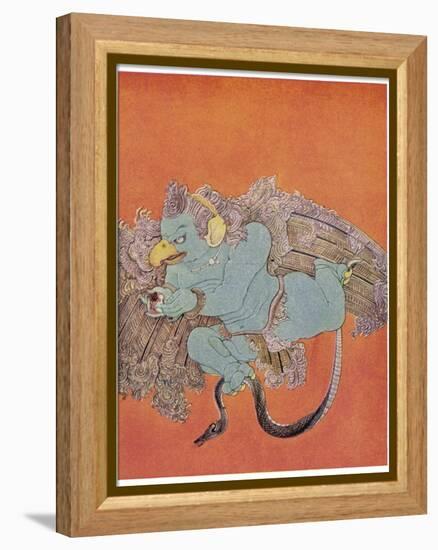 Garuda the Eagle Who Became Vishnu's Mount-Nanda Lal Bose-Framed Premier Image Canvas