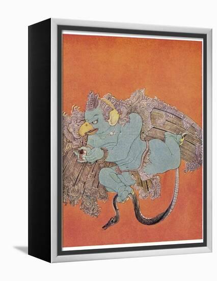 Garuda the Eagle Who Became Vishnu's Mount-Nanda Lal Bose-Framed Premier Image Canvas