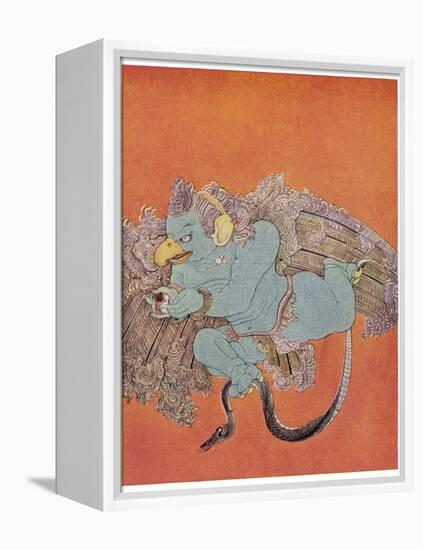 Garuda the Eagle Who Became Vishnu's Mount-Nanda Lal Bose-Framed Premier Image Canvas