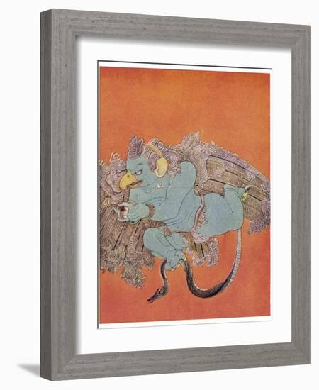 Garuda the Eagle Who Became Vishnu's Mount-Nanda Lal Bose-Framed Photographic Print