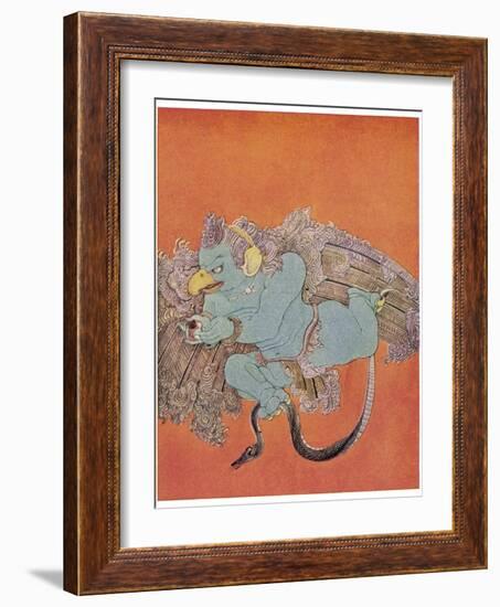 Garuda the Eagle Who Became Vishnu's Mount-Nanda Lal Bose-Framed Photographic Print