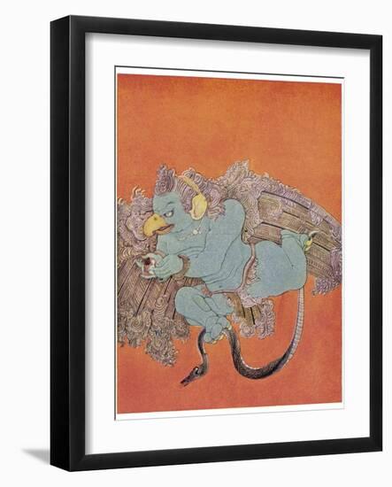 Garuda the Eagle Who Became Vishnu's Mount-Nanda Lal Bose-Framed Photographic Print