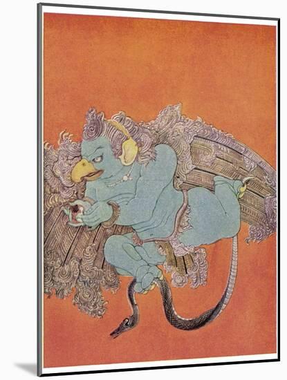 Garuda the Eagle Who Became Vishnu's Mount-Nanda Lal Bose-Mounted Photographic Print