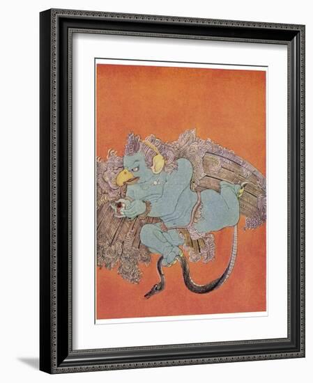 Garuda the Eagle Who Became Vishnu's Mount-Nanda Lal Bose-Framed Photographic Print