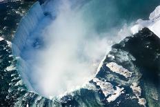 An Aerial Shot of the Canadian Section of Niagara Falls, also known as Horseshoe Falls, with Snow S-Gary Blakeley-Photographic Print