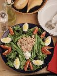 Nicoise Salad and Rolls Ready to Be Served-Gary Conner-Photographic Print