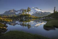 Washington, Mt. Baker Reflecting in a Tarn on Park Butte-Gary Luhm-Photographic Print