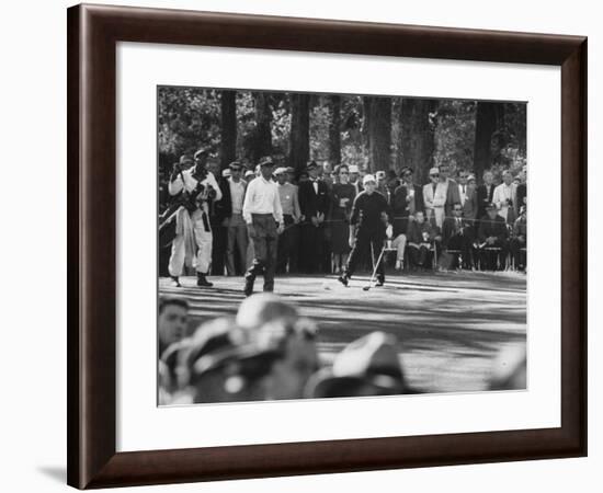 Gary Player on 14th Hole, Looking for His Drive-null-Framed Photographic Print