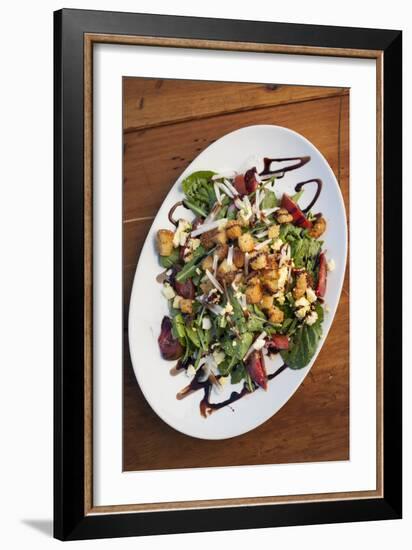 Gary's Green Salad At A Farm To Table Dinner In Sierraville Valley, California-Shea Evans-Framed Photographic Print