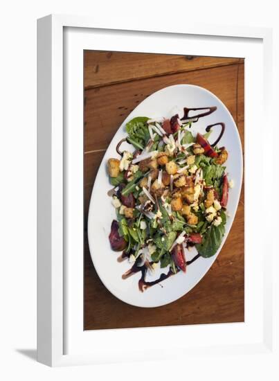 Gary's Green Salad At A Farm To Table Dinner In Sierraville Valley, California-Shea Evans-Framed Photographic Print