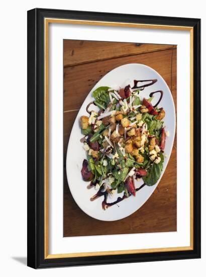 Gary's Green Salad At A Farm To Table Dinner In Sierraville Valley, California-Shea Evans-Framed Photographic Print