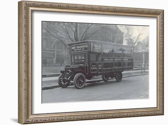 Gary Trucking Co. Moving Truck-null-Framed Art Print