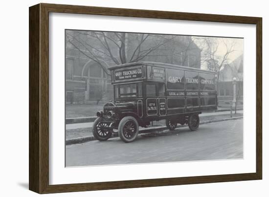 Gary Trucking Co. Moving Truck-null-Framed Art Print