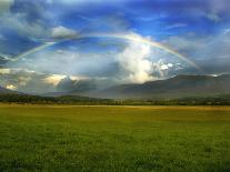 Rainbow Over Valley-Gary W. Carter-Photographic Print