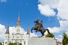 Saint Louis Cathedral and Statue of Andrew Jackson-Gary718-Photographic Print