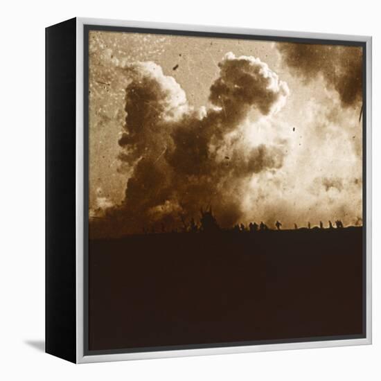 Gas attack, Verdun, northern France, c1914-c1918-Unknown-Framed Stretched Canvas