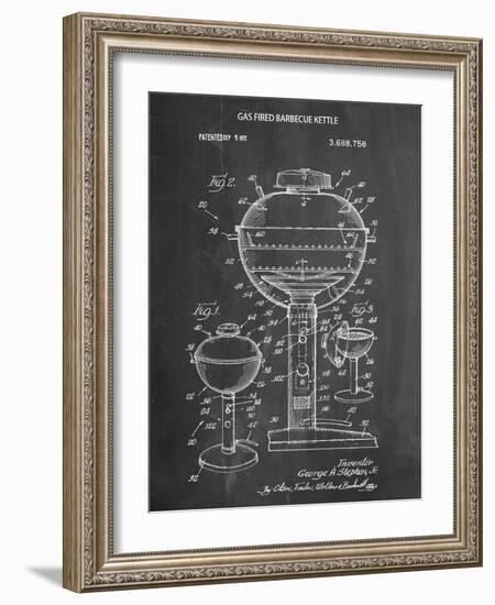 Gas Fired Grill Patent-null-Framed Art Print