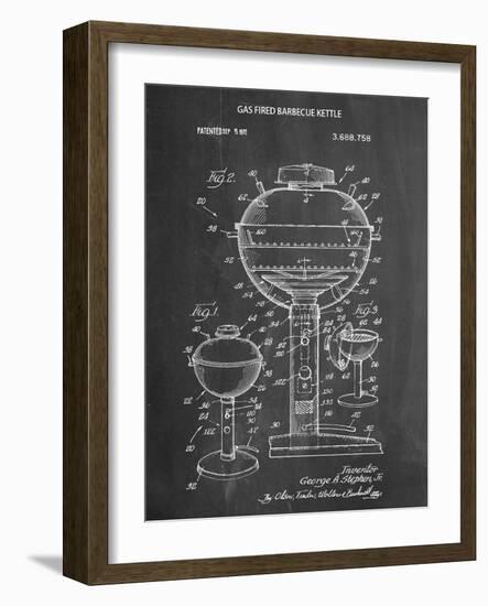 Gas Fired Grill Patent-null-Framed Art Print