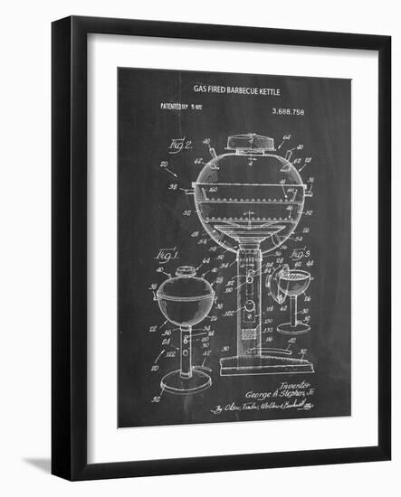 Gas Fired Grill Patent-null-Framed Art Print