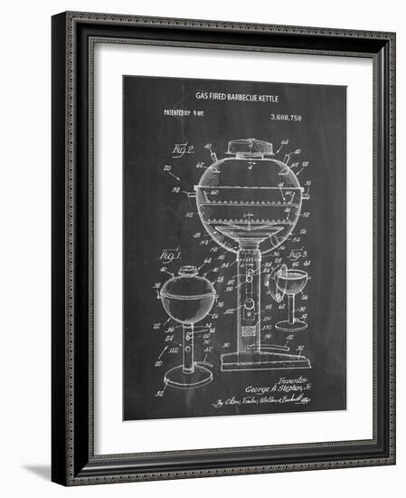 Gas Fired Grill Patent-null-Framed Art Print