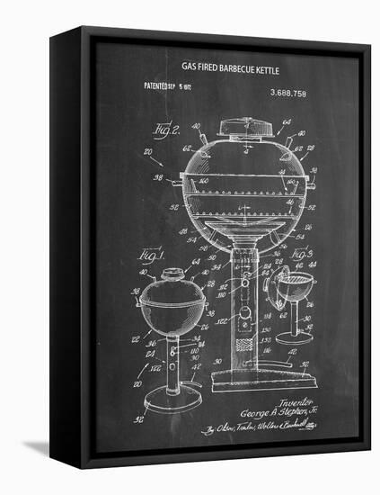 Gas Fired Grill Patent-null-Framed Stretched Canvas