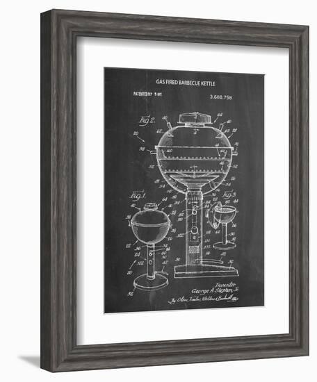 Gas Fired Grill Patent-null-Framed Art Print