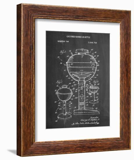 Gas Fired Grill Patent-null-Framed Art Print