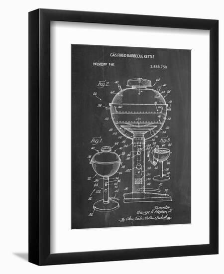 Gas Fired Grill Patent-null-Framed Art Print